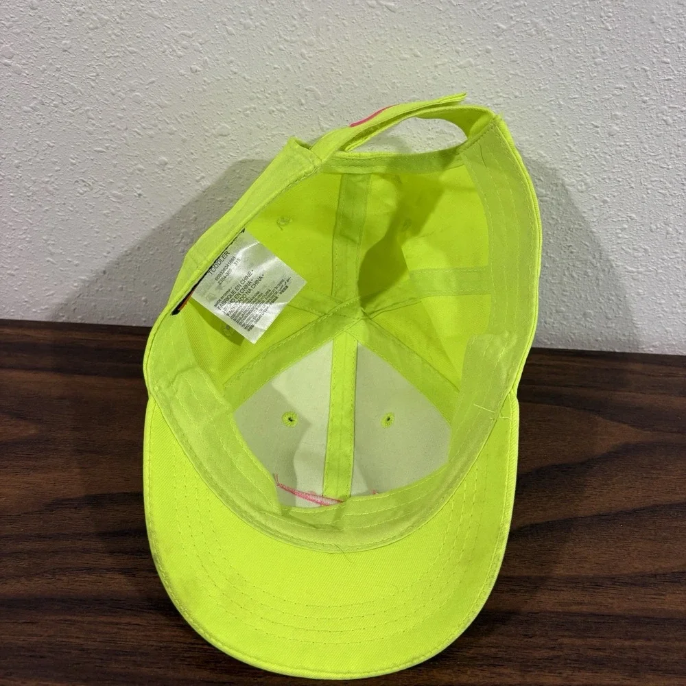 Nike Neon Yellow Pink Swoosh Toddler Hat Bright Sports Kids Youth Girls